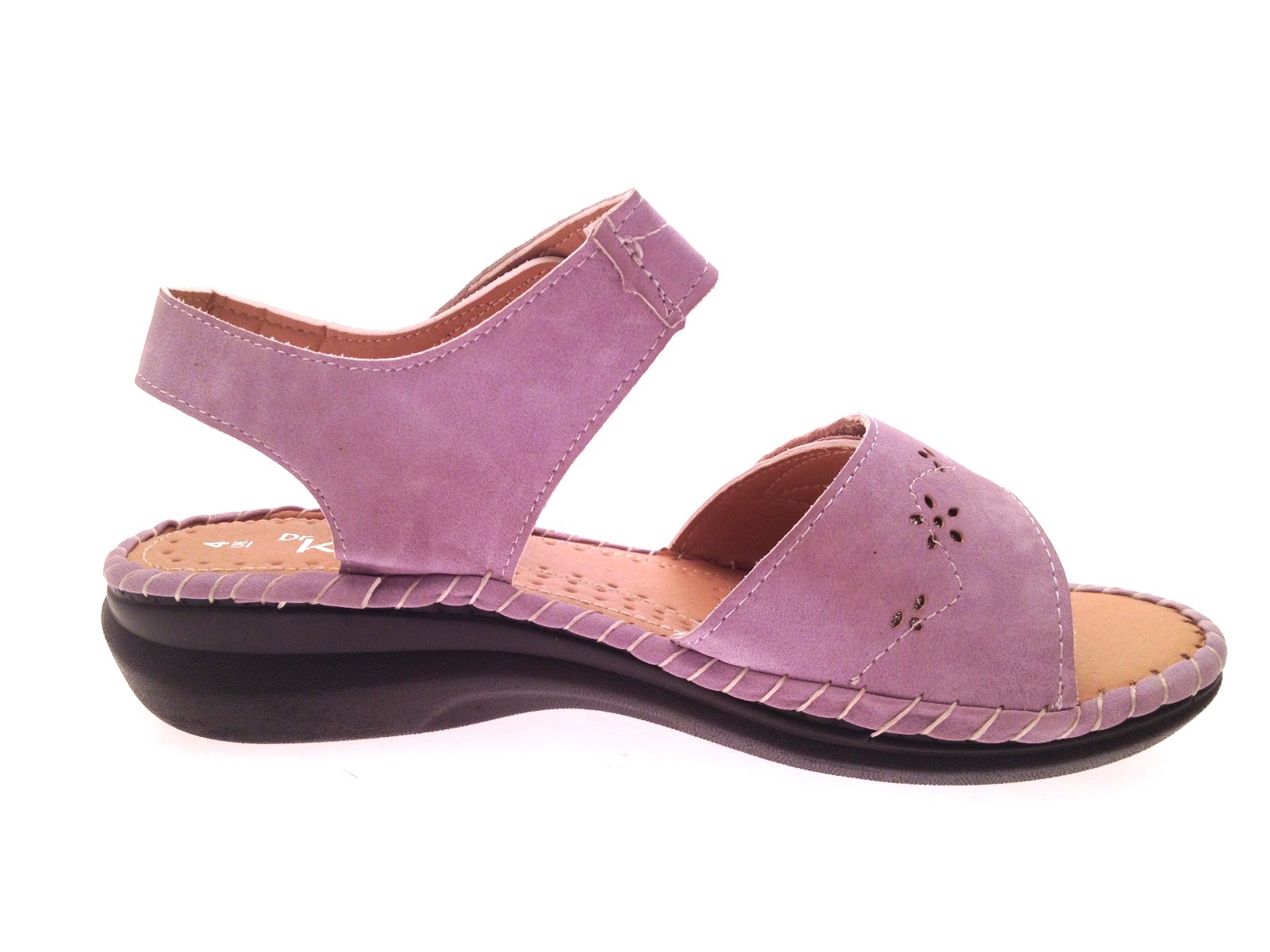 WOMENS LOW WEDGE WIDE COMFORT CUSHIONED SANDALS SUMMER SHOES LADIES